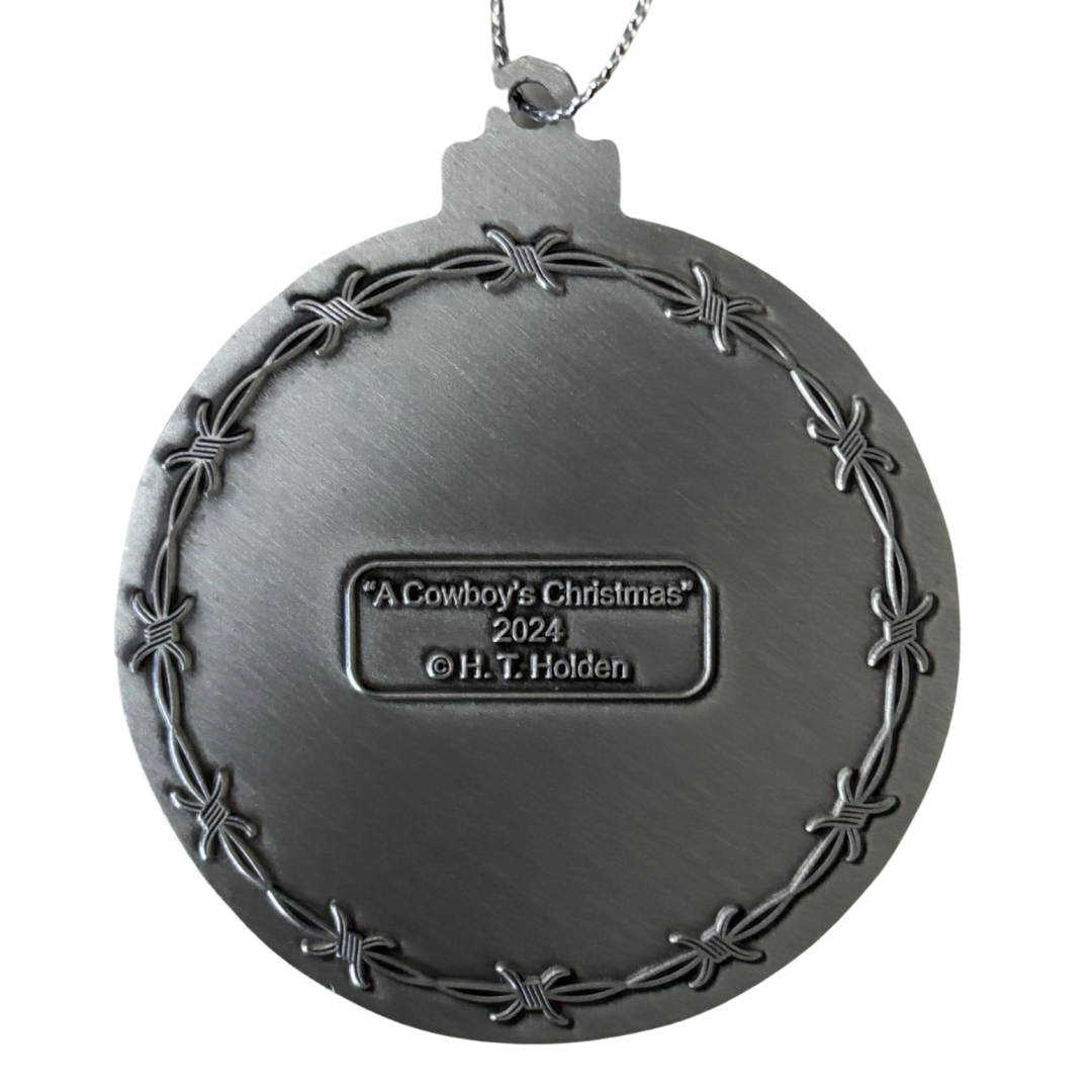 A Cowboy's Christmas 2024 Ornament Back